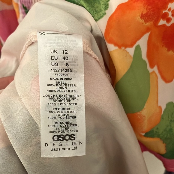 ASOS Floral Long Sleeve V-Neck Dress - Picture 8 of 10